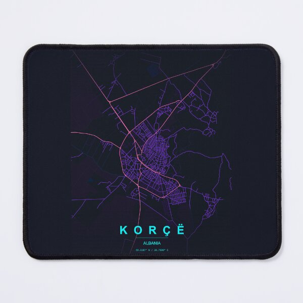 Item preview, Neon Style Map of Korce, Albania designed and sold by Enea Kelo.