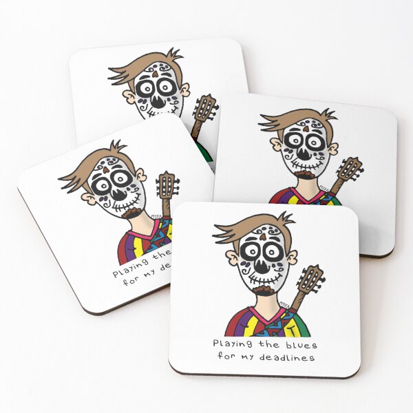Item preview, Deadline Blues – Sugar Skull Musician Art designed and sold by MyxaART.