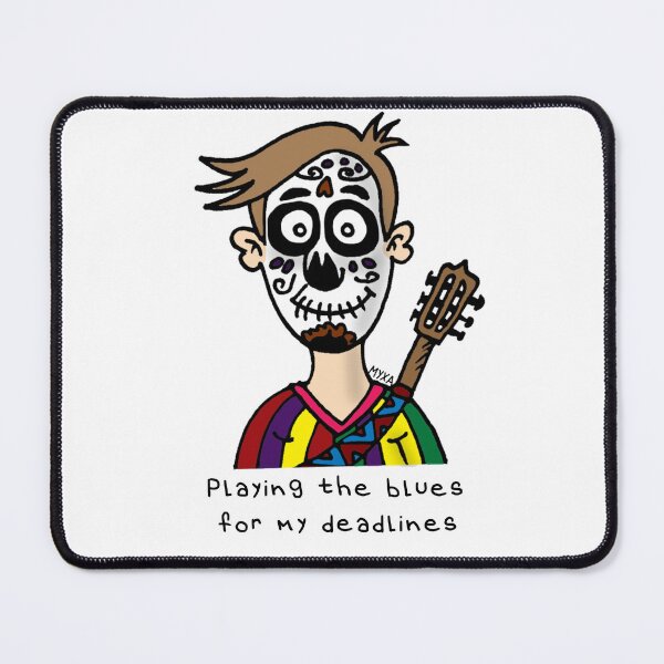 Item preview, Deadline Blues – Sugar Skull Musician Art designed and sold by MyxaART.