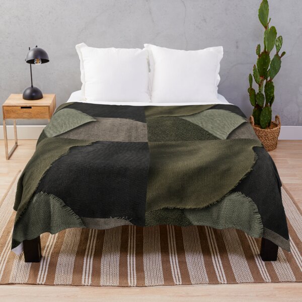 Item preview, Olive Linen Textile Collage Composition designed and sold by frumixart.