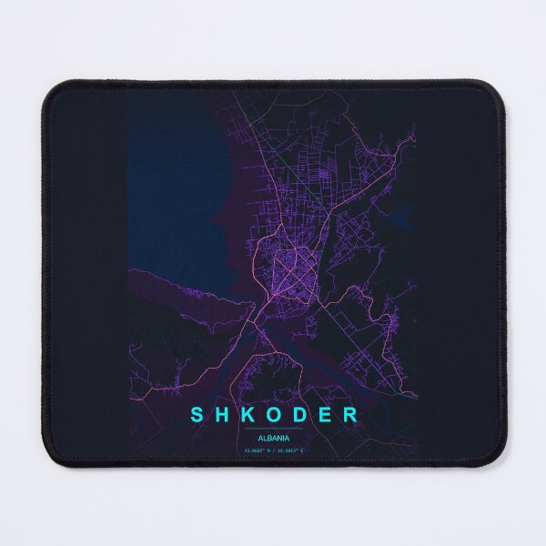 Item preview, Neon Style Map of Shkoder, Albania designed and sold by Enea Kelo.