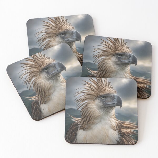 Item preview, Majestic Philippine Eagle Portrait – Windswept Haribon Wildlife Art designed and sold by MarekoraStudio.