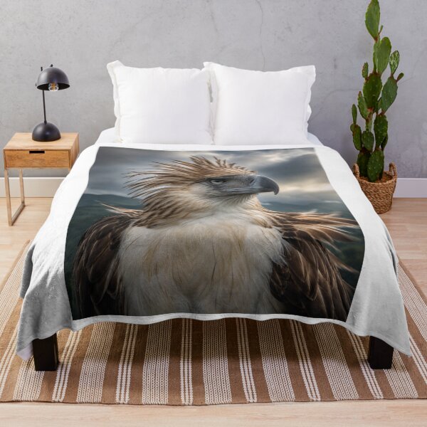 Item preview, Majestic Philippine Eagle Portrait – Windswept Haribon Wildlife Art designed and sold by MarekoraStudio.