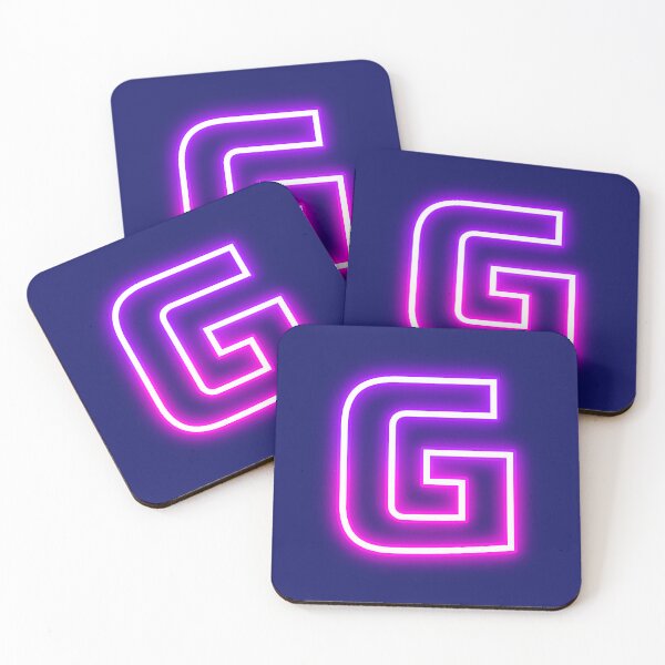Item preview, Letter G Neon Pink Purple Glow - Retro Futuristic Monogram Initial designed and sold by SolutionsArt.