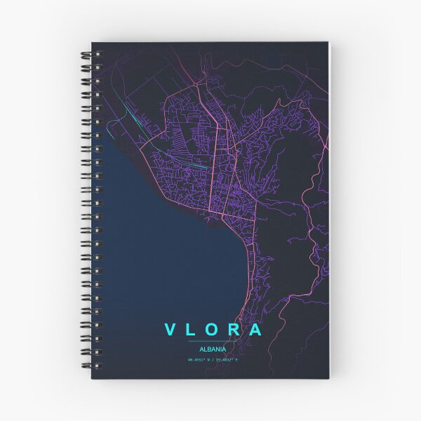 Item preview, Neon Style Map of Vlora, Albania designed and sold by Enea Kelo.