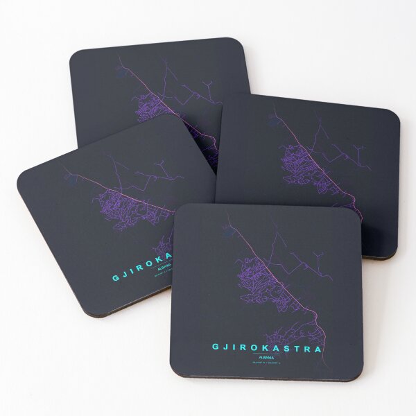 Item preview, Neon Style Map of Gjirokastra, Albania designed and sold by Enea Kelo.