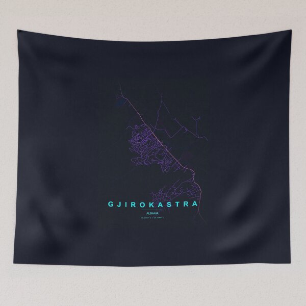 Item preview, Neon Style Map of Gjirokastra, Albania designed and sold by Enea Kelo.