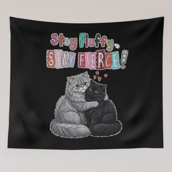 Item preview, Persian Cat Besties - Fluffy Duo Love designed and sold by StudioNoRule.