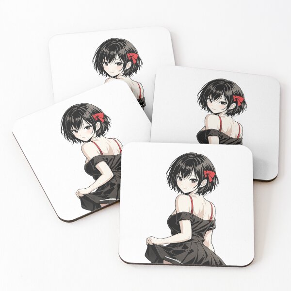 Item preview, Cute Anime Girl Back View – Minimalist Japanese Aesthetic designed and sold by YamiSociety.