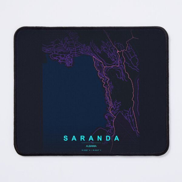 Item preview, Neon Style Map of Saranda, Albania designed and sold by Enea Kelo.