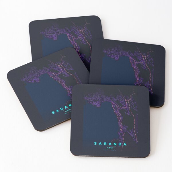 Item preview, Neon Style Map of Saranda, Albania designed and sold by Enea Kelo.
