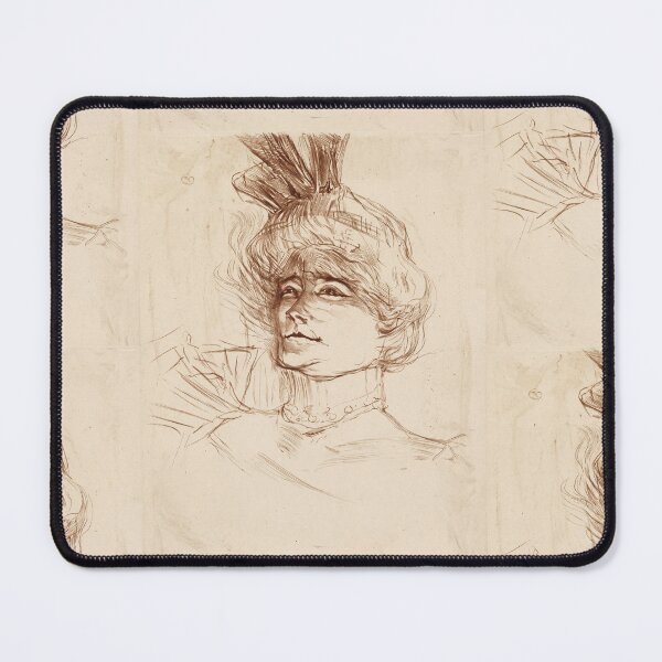 Item preview, Mlle Marcelle Lender en Buste de Trois Quartes by Henri de Toulouse-Lautrec | Vintage Belle Époque Portrait Art Print designed and sold by artofuniverse.