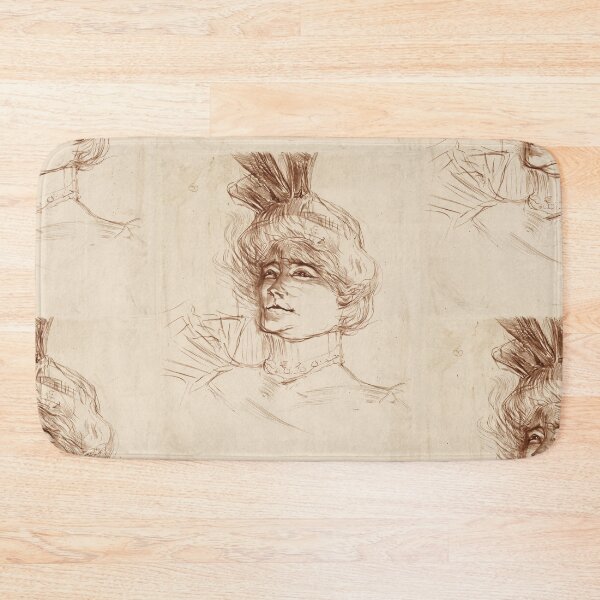 Item preview, Mlle Marcelle Lender en Buste de Trois Quartes by Henri de Toulouse-Lautrec | Vintage Belle Époque Portrait Art Print designed and sold by artofuniverse.