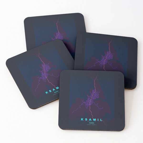 Item preview, Neon Style Map of Ksamil, Albania designed and sold by Enea Kelo.