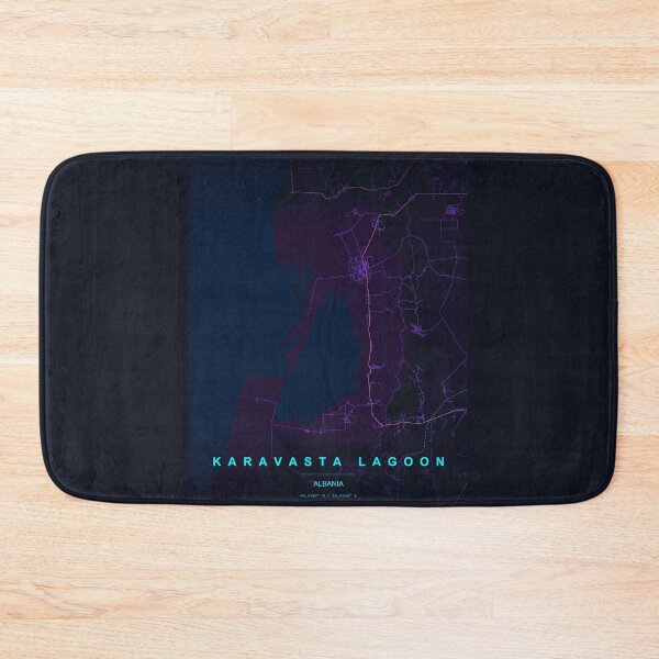 Item preview, Neon Style Map of Karavasta Lagoon, Albania designed and sold by Enea Kelo.