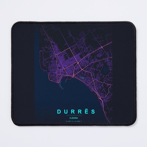 Item preview, Neon Style Map of Durres, Albania designed and sold by Enea Kelo.