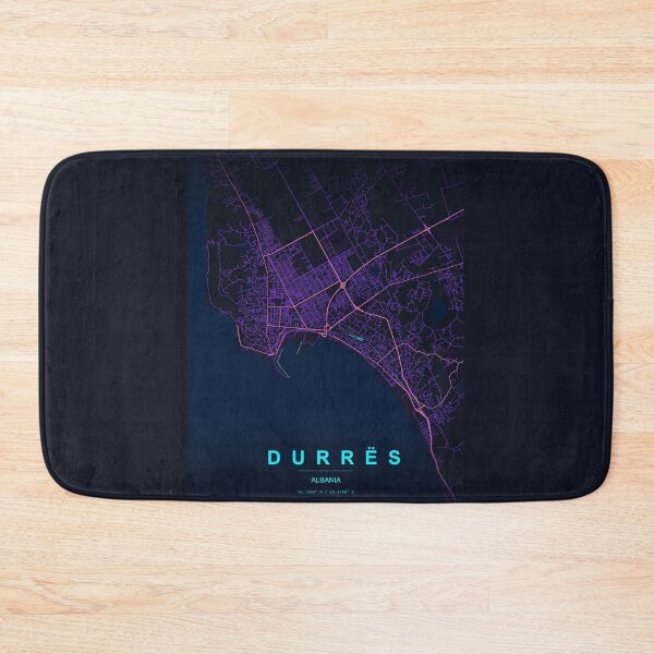 Item preview, Neon Style Map of Durres, Albania designed and sold by Enea Kelo.