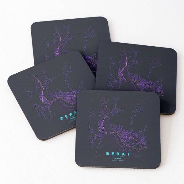 Item preview, Neon Style Map of Berat, Albania designed and sold by Enea Kelo.