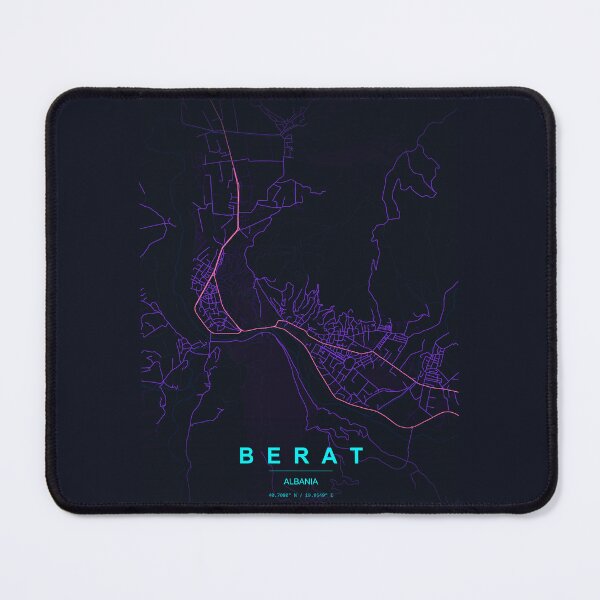 Item preview, Neon Style Map of Berat, Albania designed and sold by Enea Kelo.
