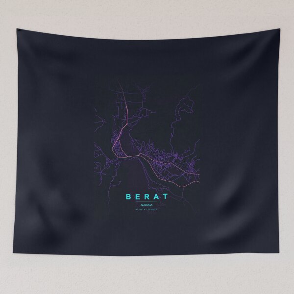Item preview, Neon Style Map of Berat, Albania designed and sold by Enea Kelo.