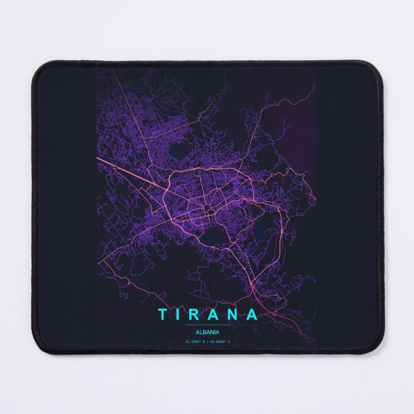 Item preview, Neon Style Map of Tirana, Albania designed and sold by Enea Kelo.