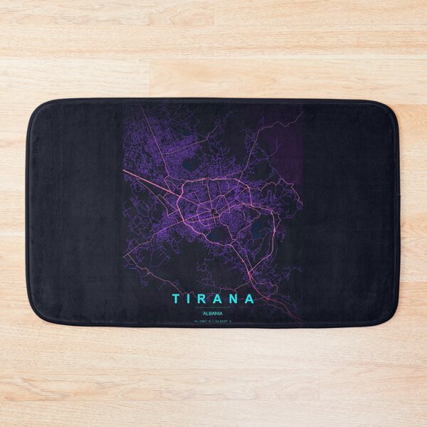 Item preview, Neon Style Map of Tirana, Albania designed and sold by Enea Kelo.