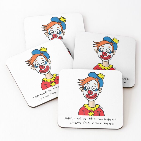 Item preview, Adulting Circus – Funny Sad Clown Art designed and sold by MyxaART.
