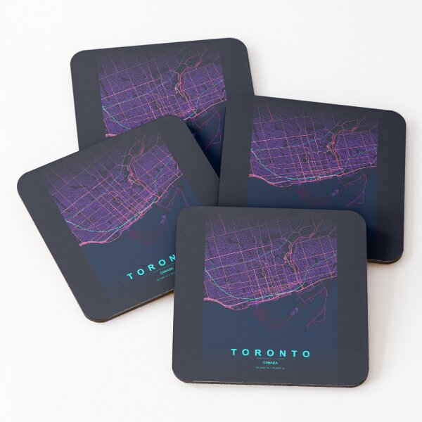 Item preview, Neon Style Map of Tornto, Canada designed and sold by Enea Kelo.
