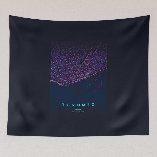 Item preview, Neon Style Map of Tornto, Canada designed and sold by Enea Kelo.