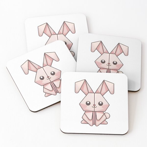 Item preview, Cute Origami Bunny – Kawaii Veterinary Rabbit Sticker | Minimal Pastel Bunny Design designed and sold by Bettybee00.