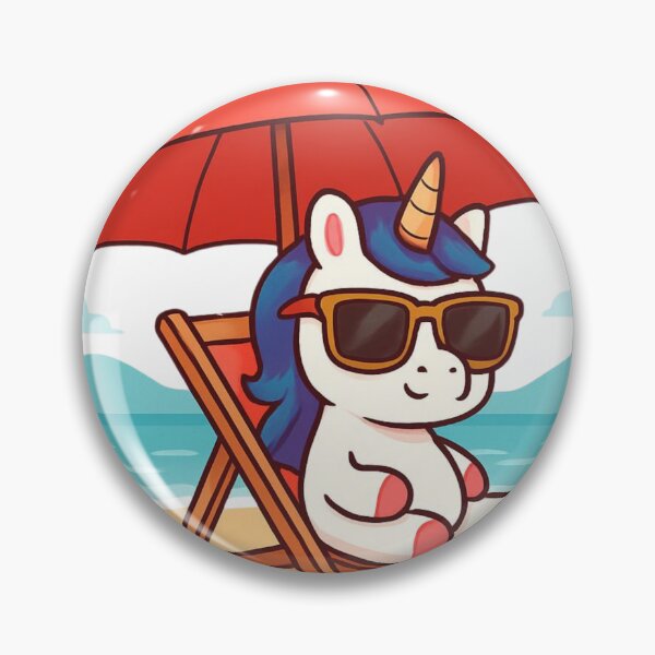 Item preview, Cute Beach Unicorn – Kawaii Summer Vacation Cartoon Design designed and sold by All-About-Life.