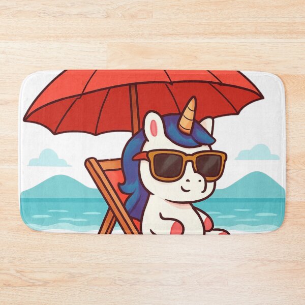 Item preview, Cute Beach Unicorn – Kawaii Summer Vacation Cartoon Design designed and sold by All-About-Life.