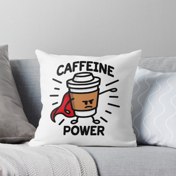 Item preview, Caffeine power superhero coffee lovers cartoon designed and sold by LaundryFactory.