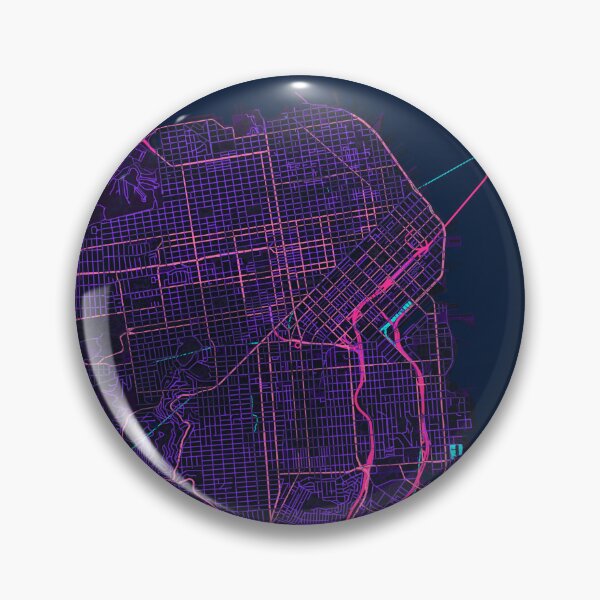 Item preview, Neon Style Map of San Francisco, USA designed and sold by Enea Kelo.