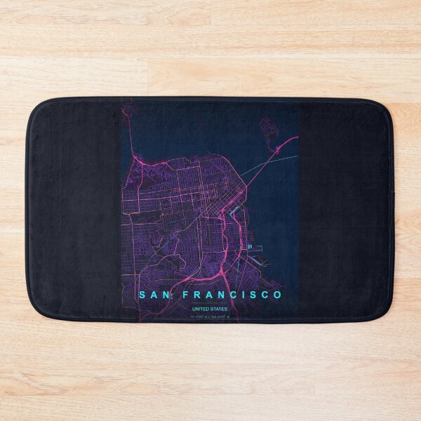 Item preview, Neon Style Map of San Francisco, USA designed and sold by Enea Kelo.