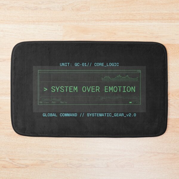 Item preview, System Over Emotion - Aesthetic Techwear Interface designed and sold by Global-Command.