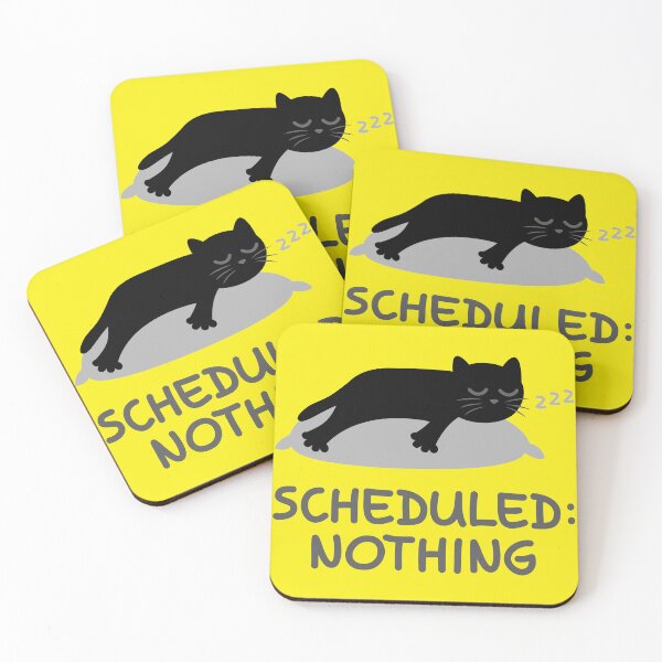 Item preview, Scheduled: Nothing - Funny Sleeping Black Cat Design designed and sold by fishdesigns.