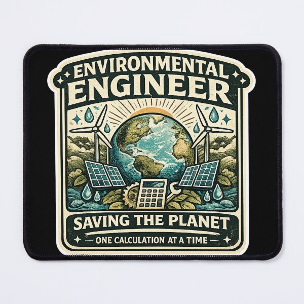 Item preview, Environmental Engineer Saving the Planet – Vintage Inspirational Poster Art | Eco Engineer Gift designed and sold by irfanshikh.