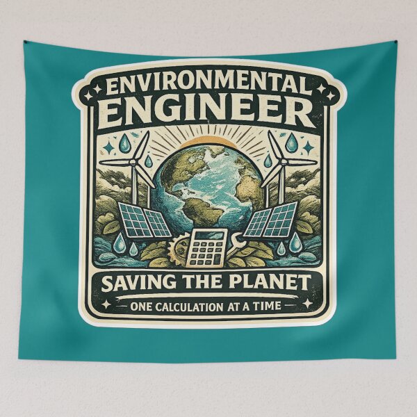 Item preview, Environmental Engineer Saving the Planet – Vintage Inspirational Poster Art | Eco Engineer Gift designed and sold by irfanshikh.