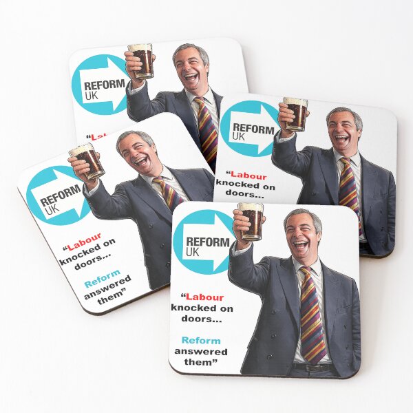 Item preview, Reform UK Labour Wipeout Political Humor Pint Celebration Design designed and sold by UrbanKangaroo.