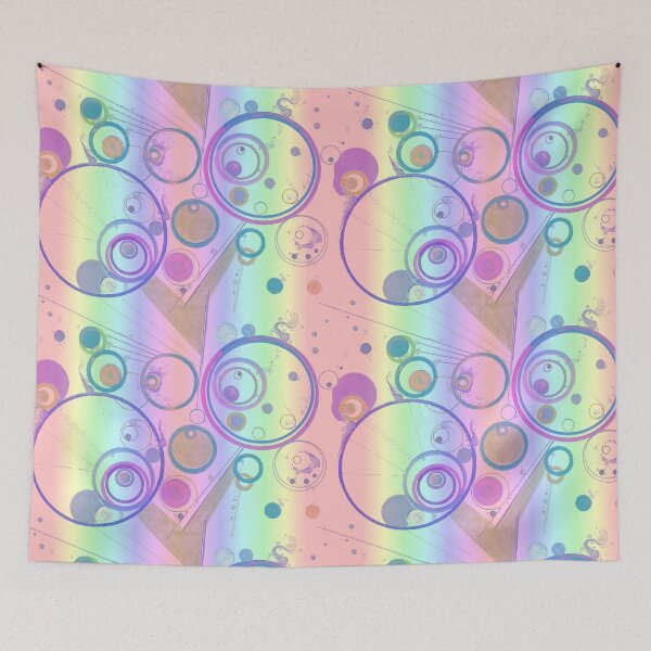 Item preview, Odd encapsulations pastel psychedelic design for clothing and decor designed and sold by Regina Valluzzi.