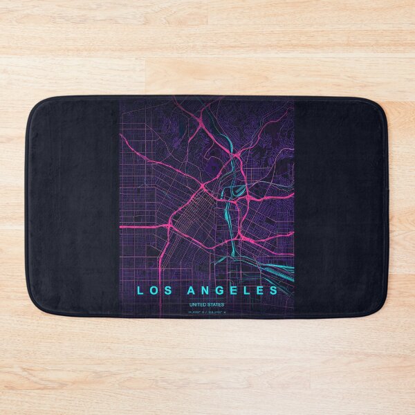 Item preview, Neon Style Map of Los Angeles, USA designed and sold by Enea Kelo.