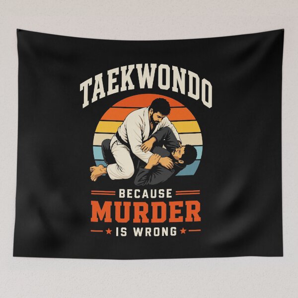Item preview, Retro Taekwondo Martial Arts Fighter Design Murder Funny designed and sold by w1ckerman.