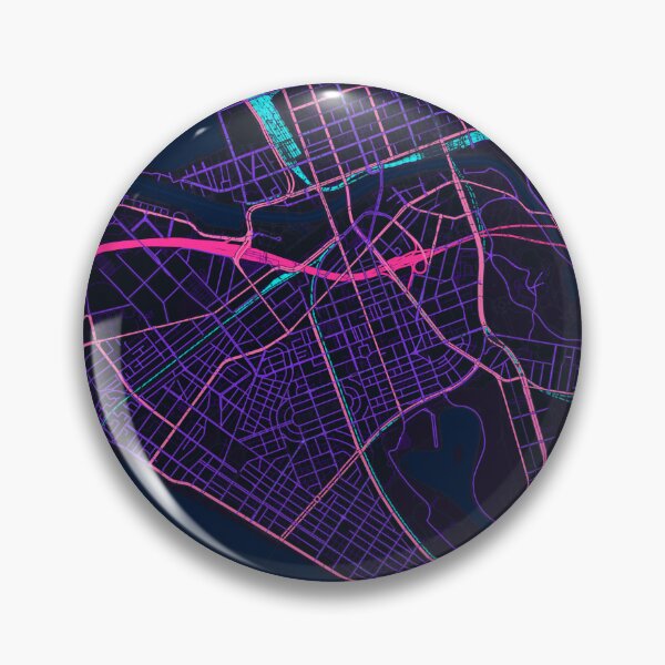 Item preview, Neon Style Map of Melbourne, Australia designed and sold by Enea Kelo.