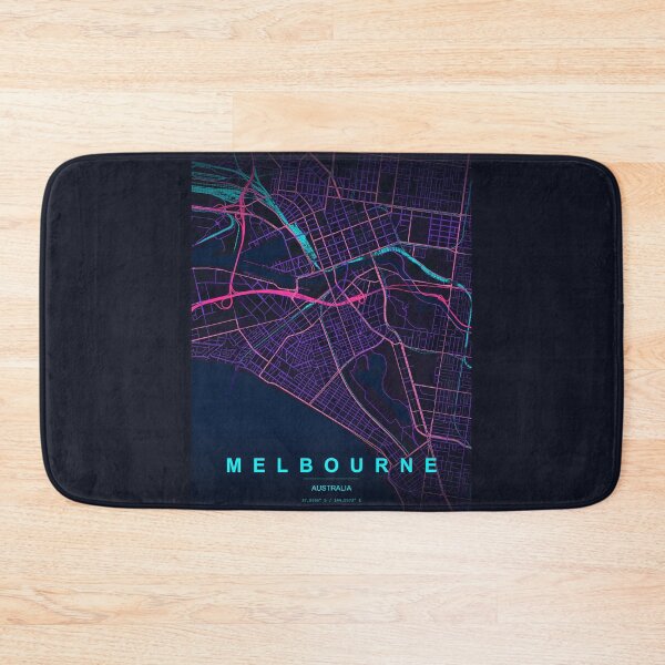 Item preview, Neon Style Map of Melbourne, Australia designed and sold by Enea Kelo.