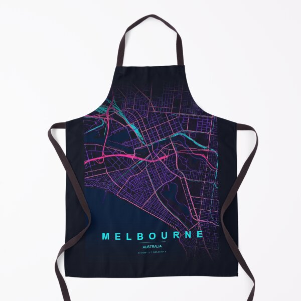 Item preview, Neon Style Map of Melbourne, Australia designed and sold by Enea Kelo.