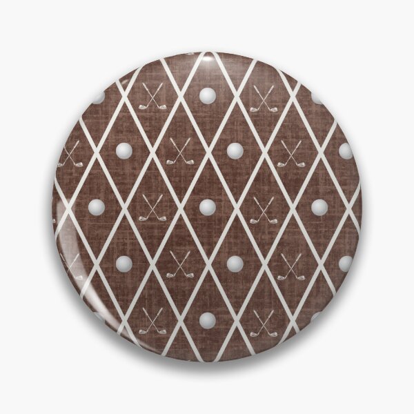 Item preview, Golf Balls & Clubs Argyle on Dark Brown designed and sold by KSimpson838.