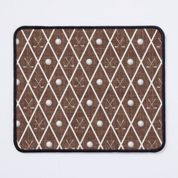 Item preview, Golf Balls & Clubs Argyle on Dark Brown designed and sold by KSimpson838.