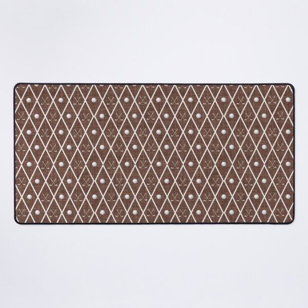 Item preview, Golf Balls & Clubs Argyle on Dark Brown designed and sold by KSimpson838.