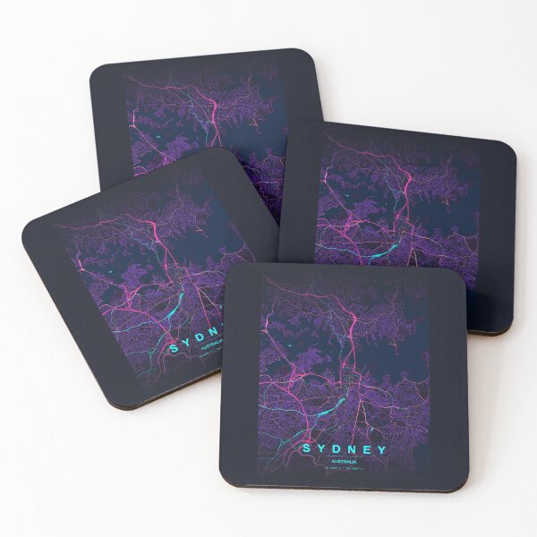 Item preview, Neon Style Map of Sydney, Australia designed and sold by Enea Kelo.